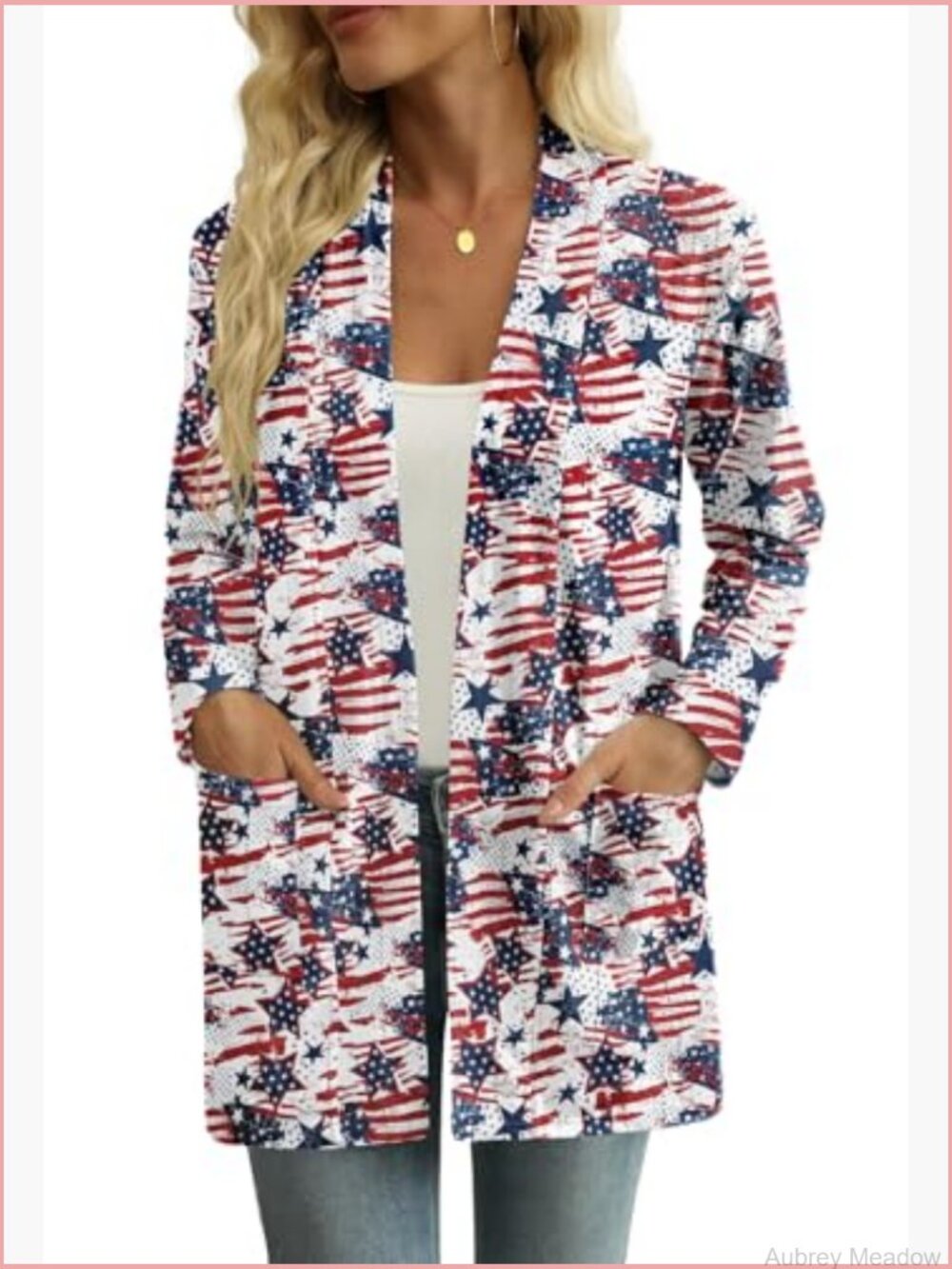 Lightweight Open Front Cardigan with Pockets - Picture 2 of 7